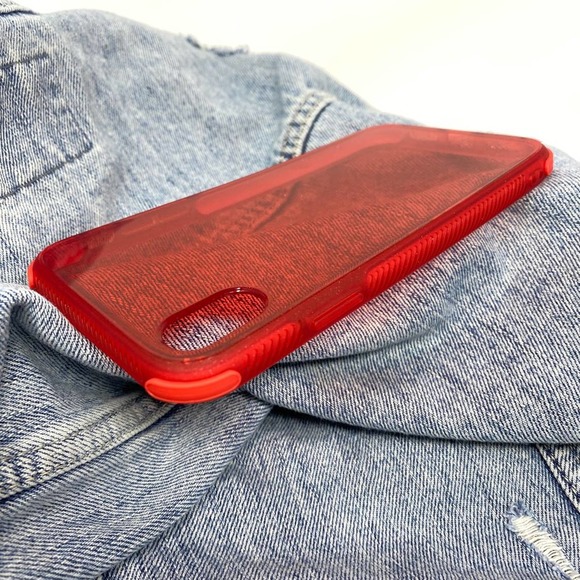 iPhone 7/8 Plus Case Clear Red Glitter Cover - Picture 6 of 8